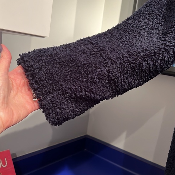 Gap Women’s Navy Sherpa Coat with Zipper and Snaps Sz XL - Picture 11 of 11